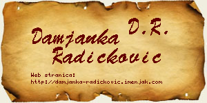 Damjanka Radičković vizit kartica